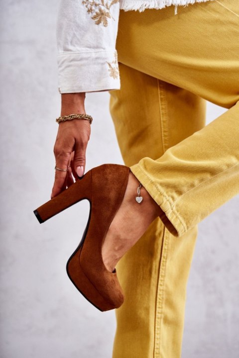 Czółenka Model Soro M115 Camel Zamsz - Step in style Step in style Czółenka Model Soro M115 Camel Zamsz - Step in style Step in style