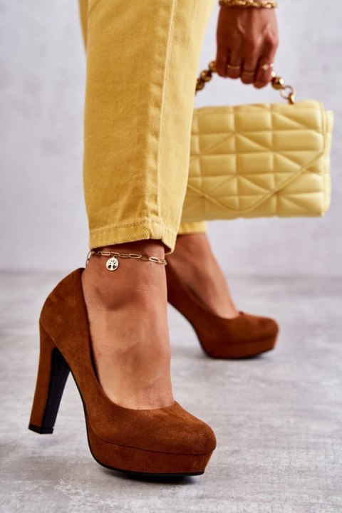 Czółenka Model Soro M115 Camel Zamsz - Step in style Step in style Czółenka Model Soro M115 Camel Zamsz - Step in style Step in style