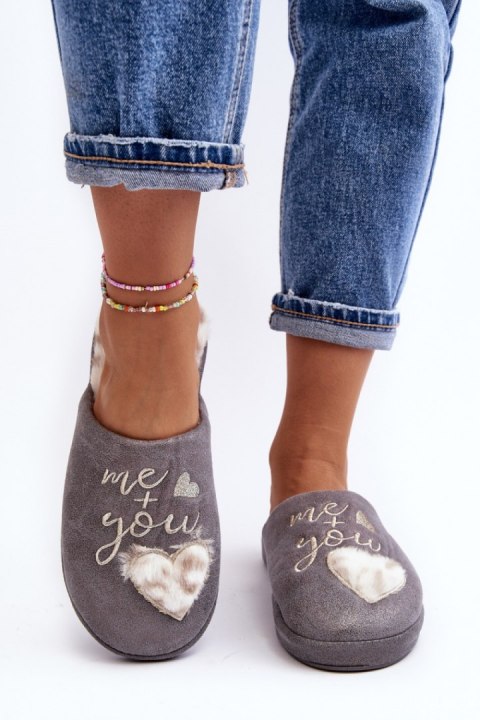 Kapcie Model Geraja MD6003 Grey - Step in style Step in style Kapcie Model Geraja MD6003 Grey - Step in style Step in style