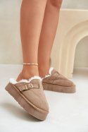 Kapcie Model Linneola FA-185 Dark Beige - Step in style Step in style Kapcie Model Linneola FA-185 Dark Beige - Step in style Step in style