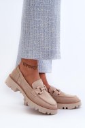 Mokasyny Model DA TW117 Beige - Step in style Step in style Mokasyny Model DA TW117 Beige - Step in style Step in style
