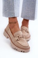 Mokasyny Model DA TW117 Beige - Step in style Step in style Mokasyny Model DA TW117 Beige - Step in style Step in style