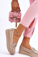 Mokasyny Model Desmond 10141 Beige - Step in style Step in style Mokasyny Model Desmond 10141 Beige - Step in style Step in style