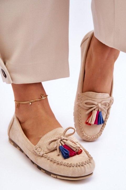 Mokasyny Model Dorine GS37 Beige - Step in style Step in style Mokasyny Model Dorine GS37 Beige - Step in style Step in style