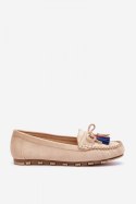 Mokasyny Model Dorine GS37 Beige - Step in style Step in style Mokasyny Model Dorine GS37 Beige - Step in style Step in style