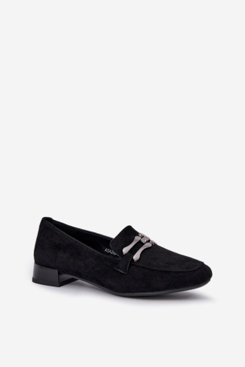 Mokasyny Model Pillitha ASA268-4 Black - Step in style Step in style Mokasyny Model Pillitha ASA268-4 Black - Step in style Step in style