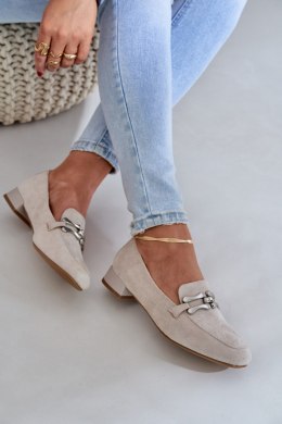 Mokasyny Model Pillitha ASA268-4 Light Beige - Step in style Step in style
