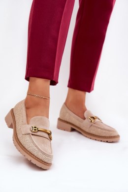 Mokasyny Model Seffolia J1801 Beige - Step in style Step in style