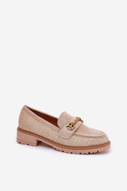 Mokasyny Model Seffolia J1801 Beige - Step in style Step in style