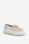 Mokasyny Model Vinceza 89105 Light Beige - Step in style Step in style Mokasyny Model Vinceza 89105 Light Beige - Step in style Step in style