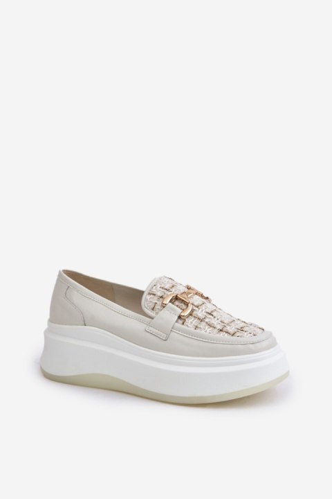Mokasyny Model Vinceza 89105 Light Beige - Step in style Step in style Mokasyny Model Vinceza 89105 Light Beige - Step in style Step in style
