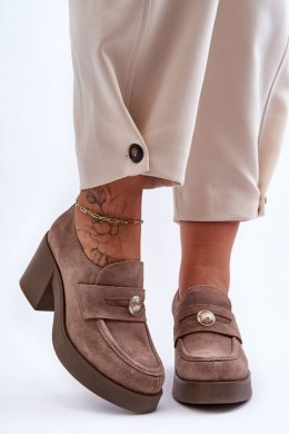 Półbuty Model Dunadia 20148 Beige Zamsz - Step in style Step in style