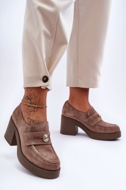 Półbuty Model Dunadia 20148 Beige Zamsz - Step in style Step in style