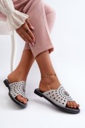 Sandał Klapki Model Ebirena RMR2266-4 Silver - Step in style Step in style Sandał Klapki Model Ebirena RMR2266-4 Silver - Step in style Step in style