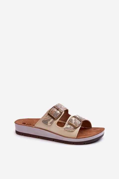 Sandał Klapki Model Inblu CP000045 Gold - Step in style Step in style Sandał Klapki Model Inblu CP000045 Gold - Step in style Step in style