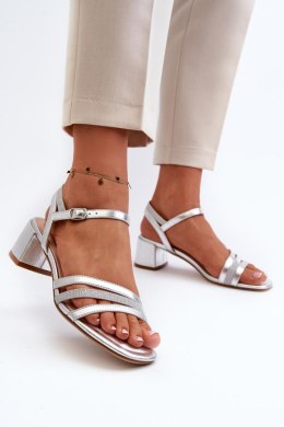 Sandały Model Sergio Leone SK046 Silver - Step in style Step in style