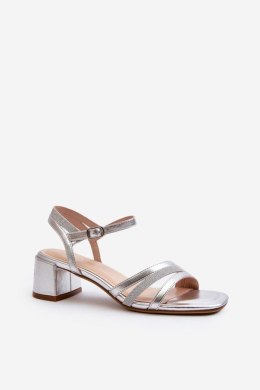 Sandały Model Sergio Leone SK046 Silver - Step in style Step in style