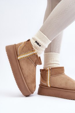 Śniegowce Model Udra UA-1833 Light Brown - Step in style Step in style