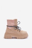 Botki Model Acorn 88-65 Beige Zamsz - Step in style Step in style Botki Model Acorn 88-65 Beige Zamsz - Step in style Step in style