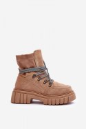 Botki Model Acorn 88-65 Dark Beige Zamsz - Step in style Step in style Botki Model Acorn 88-65 Dark Beige Zamsz - Step in style Step in style