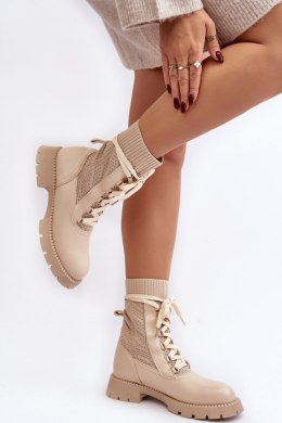 Botki Model Gentiana 8573A Beige - Step in style Step in style