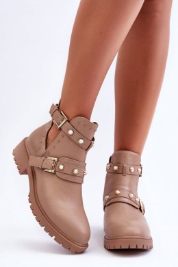 Botki Model Klarisa M327 Beige - Step in style Step in style
