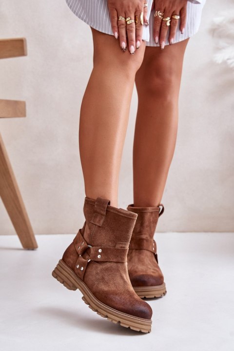 Botki Model Lewski 3610 Brown Zamsz - Step in style Step in style Botki Model Lewski 3610 Brown Zamsz - Step in style Step in style
