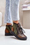 Botki Model Maciejka 06702-09 Green/Gold - Step in style Step in style Botki Model Maciejka 06702-09 Green/Gold - Step in style Step in style