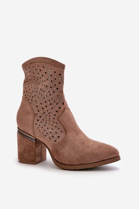 Botki Model S.Barski HY42-029 Brown - Step in style Step in style Botki Model S.Barski HY42-029 Brown - Step in style Step in style