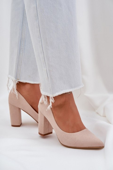 Czółenka Model Florena NF-47P Beige - Step in style Step in style Czółenka Model Florena NF-47P Beige - Step in style Step in style