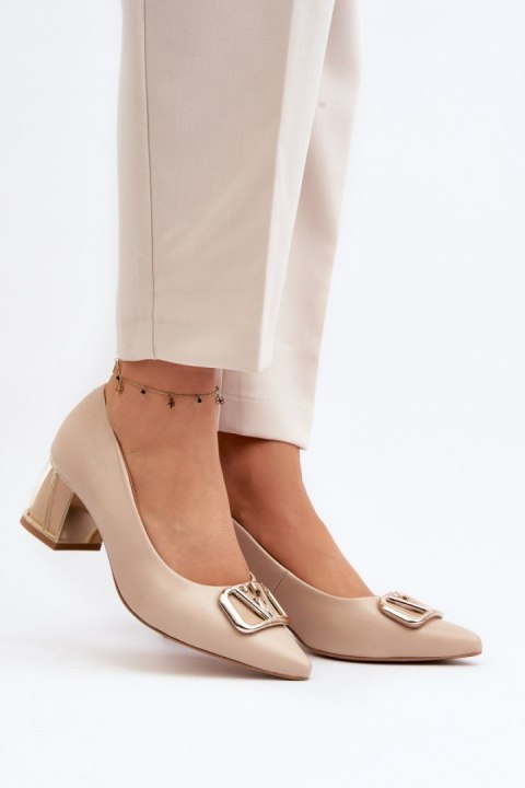 Czółenka Model Laura Messi 2740/248-829 Beige - Step in style Step in style