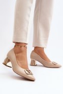Czółenka Model Laura Messi 2740/248-829 Beige - Step in style Step in style