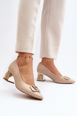 Czółenka Model Laura Messi 2740/248-829 Beige - Step in style Step in style