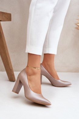 Czółenka Model Lewski Shoes 2453 Beige - Step in style Step in style