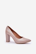 Czółenka Model Lewski Shoes 2453 Beige - Step in style Step in style Czółenka Model Lewski Shoes 2453 Beige - Step in style Step in style