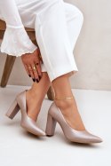 Czółenka Model Lewski Shoes 2453 Beige - Step in style Step in style Czółenka Model Lewski Shoes 2453 Beige - Step in style Step in style