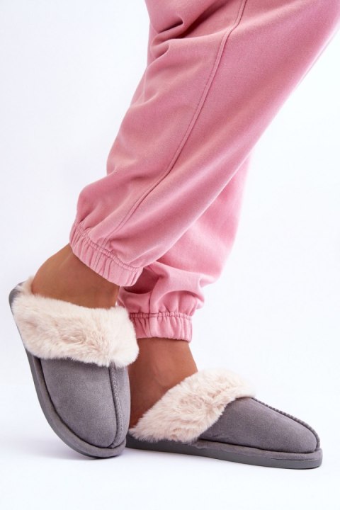 Kapcie Model Pinky BO-609 Grey - Step in style Step in style Kapcie Model Pinky BO-609 Grey - Step in style Step in style