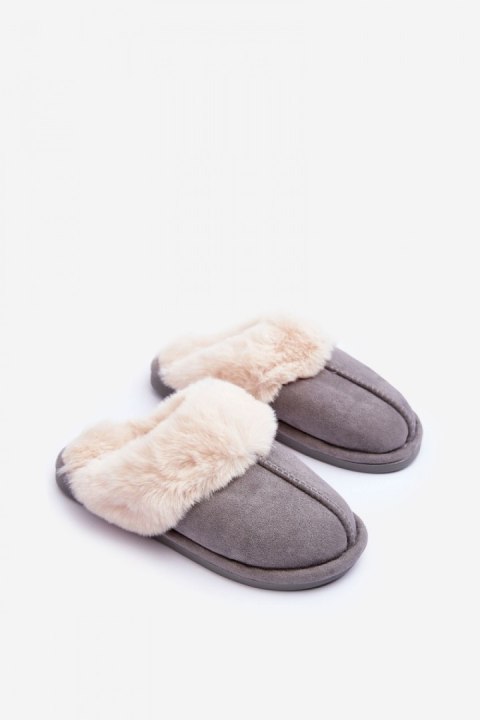 Kapcie Model Pinky BO-609 Grey - Step in style Step in style Kapcie Model Pinky BO-609 Grey - Step in style Step in style