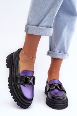 Loafersy Model Elkiza 2692 173-805 Black/Violet - Step in style Step in style