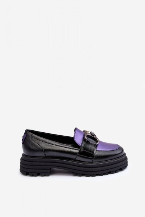 Loafersy Model Elkiza 2692 173-805 Black/Violet - Step in style Step in style Loafersy Model Elkiza 2692 173-805 Black/Violet - Step in style Step in style