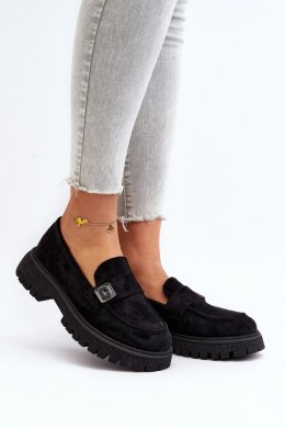 Mokasyny Model Flanila 62124 Black Zamsz - Step in style Step in style