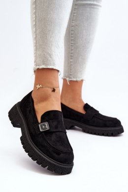 Mokasyny Model Flanila 62124 Black Zamsz - Step in style Step in style