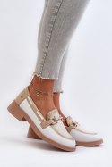 Mokasyny Model Maciejka 06493-11 White/Beige - Step in style Step in style Mokasyny Model Maciejka 06493-11 White/Beige - Step in style Step in style