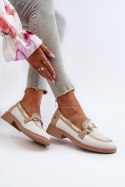Mokasyny Model Maciejka 06493-11 White/Beige - Step in style Step in style Mokasyny Model Maciejka 06493-11 White/Beige - Step in style Step in style