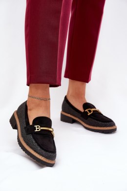 Mokasyny Model Seffolia J1801 Black - Step in style Step in style