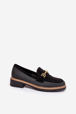 Mokasyny Model Seffolia J1801 Black - Step in style Step in style