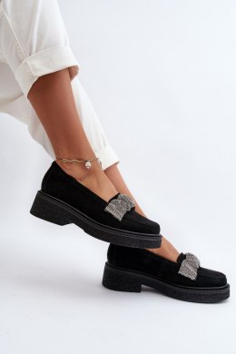 Mokasyny Model Zazoo 3419 Black Zamsz - Step in style Step in style
