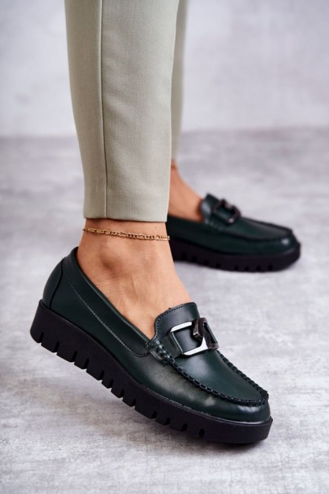 Półbuty Model Loafery Kjersti MK757 Green - Step in style Step in style Półbuty Model Loafery Kjersti MK757 Green - Step in style Step in style