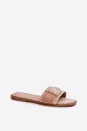 Sandał Klapki Model Taleci 1826 Beige - Step in style Step in style Sandał Klapki Model Taleci 1826 Beige - Step in style Step in style