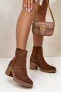 Botki Model Arkesia KE219 Khaki - Step in style Step in style Botki Model Arkesia KE219 Khaki - Step in style Step in style